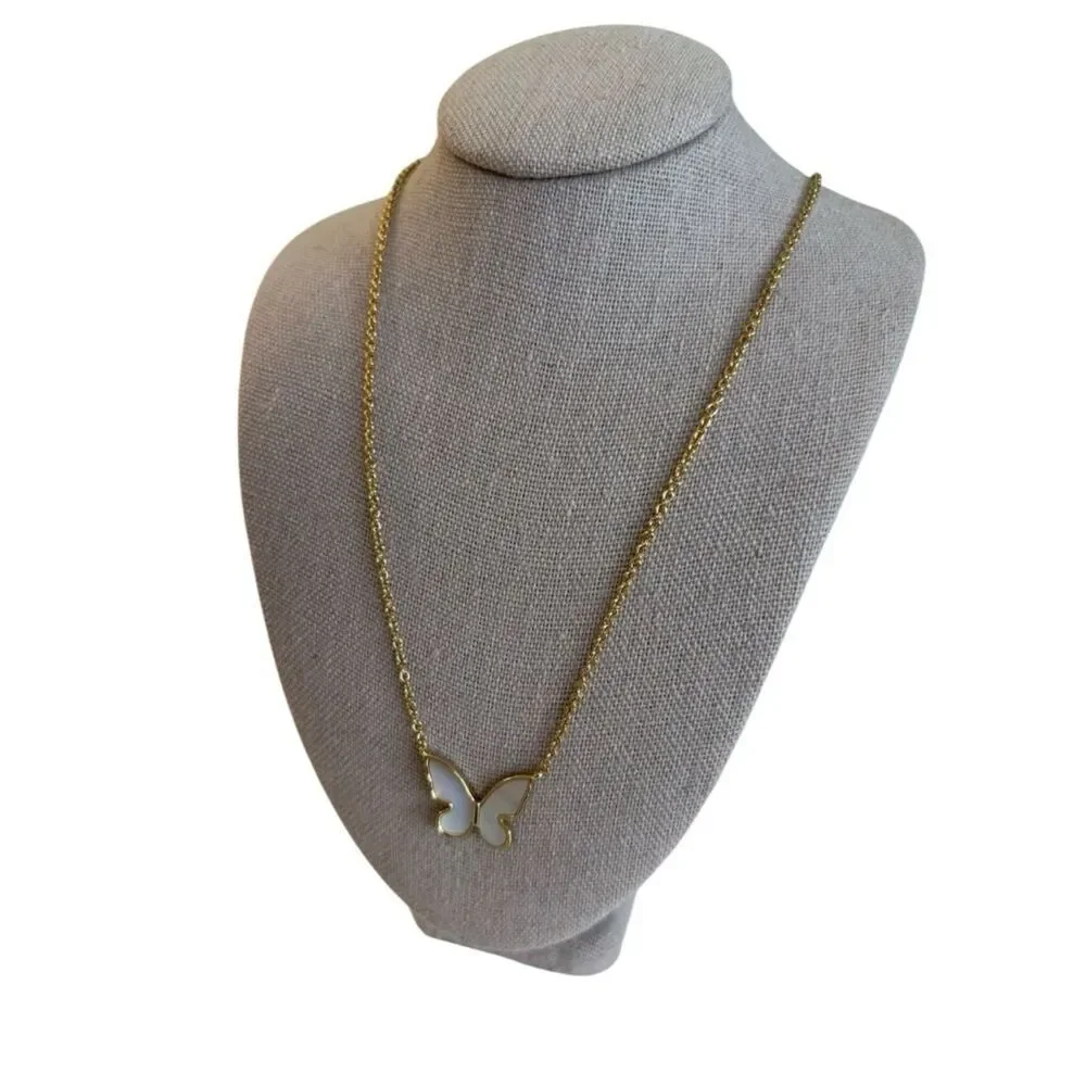 Kate Spade New York “All a Flutter” Mini Butterfly Pendant Necklace.
